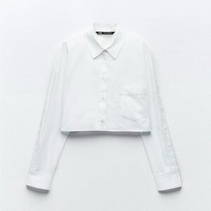 Zara White Button Down Shirt